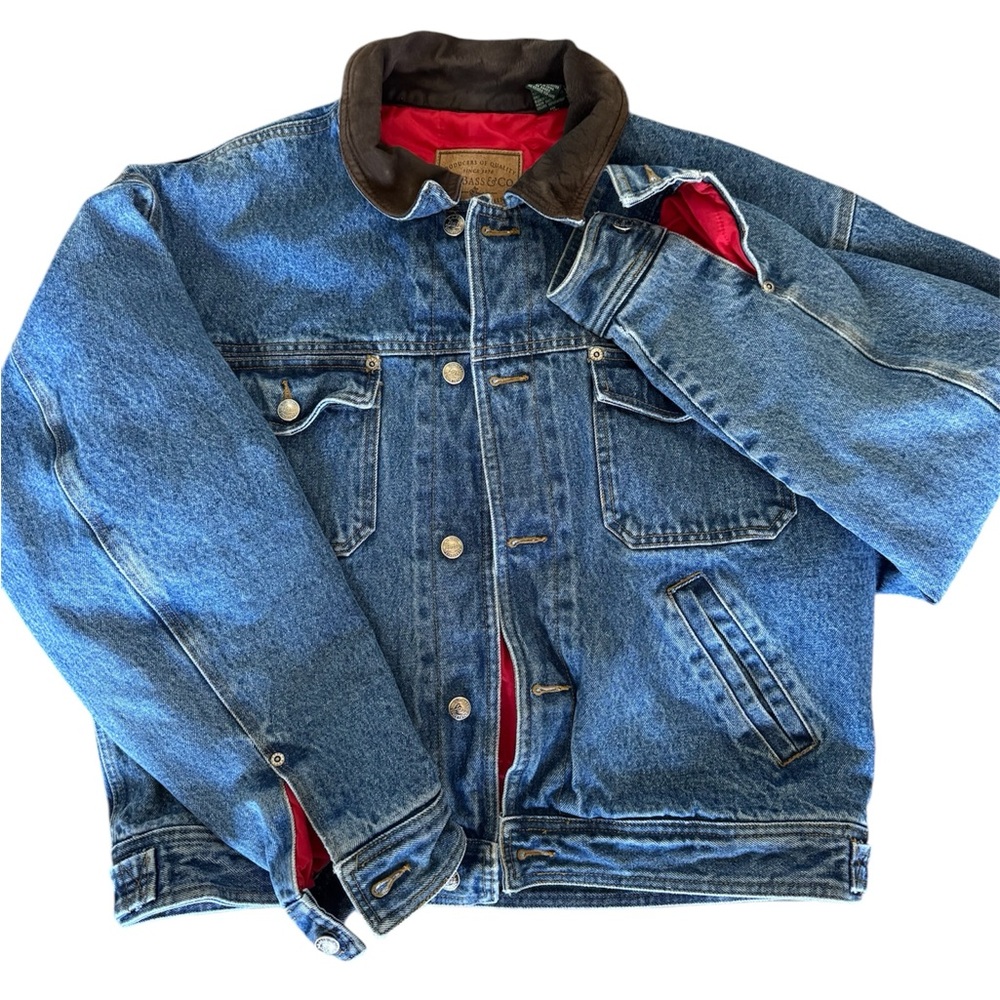 GH Bass & Co Men’s Vinatge Bomber Lined Jean Jackett Size M